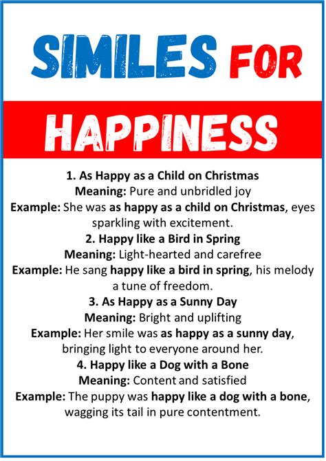similies for happy